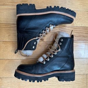 Marc Fisher Black Leather Izzie Boot Size 7